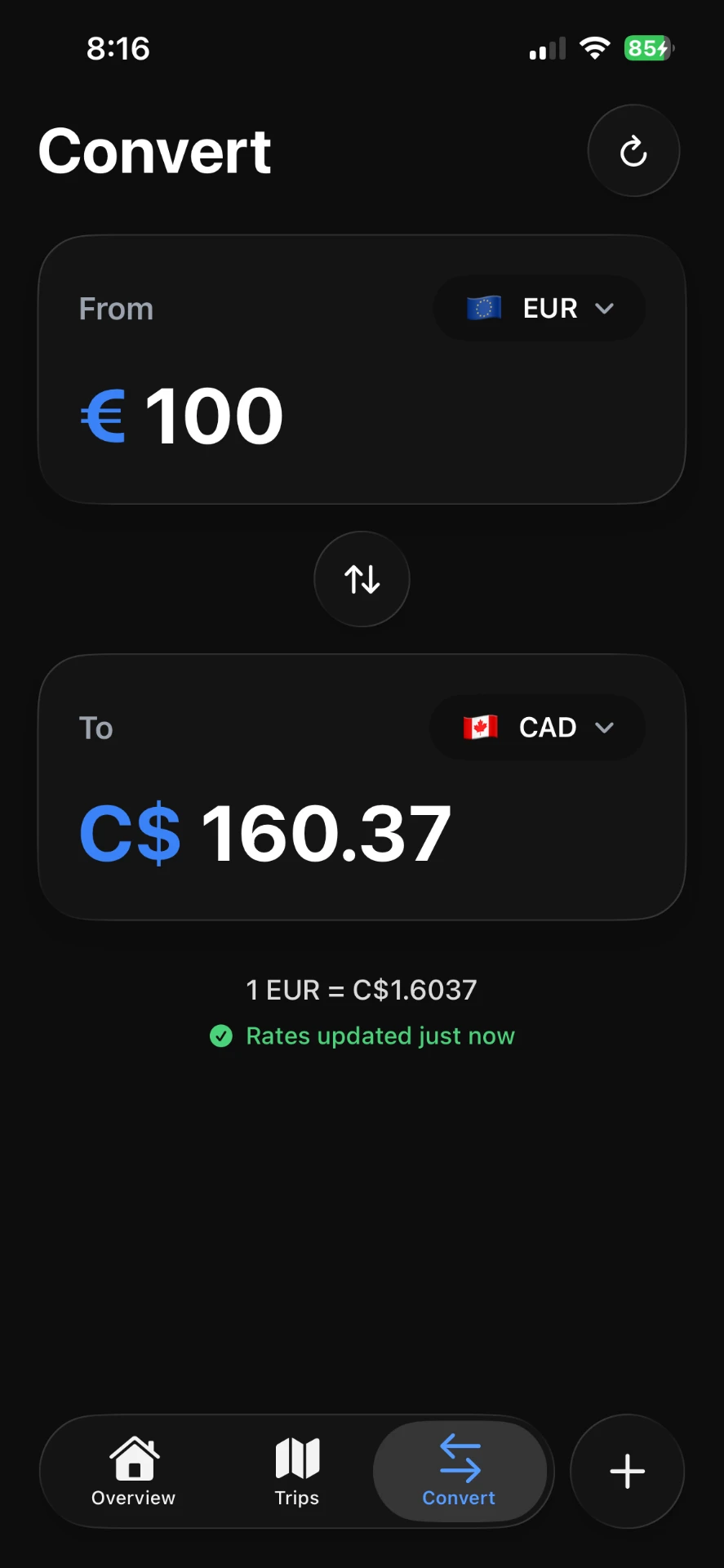 Tendr currency converter